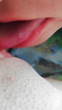 Cunnilingus Close-up, Eating My Pussy Every Morning