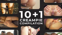 10+1 hete creampie-compilatie in perfect poesje van een mooie blondine!