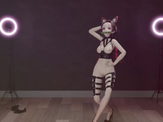 Mmd anime girls: 섹시한 춤을 추는 Mmd R-18 애니메이션 소녀 (클립 110)