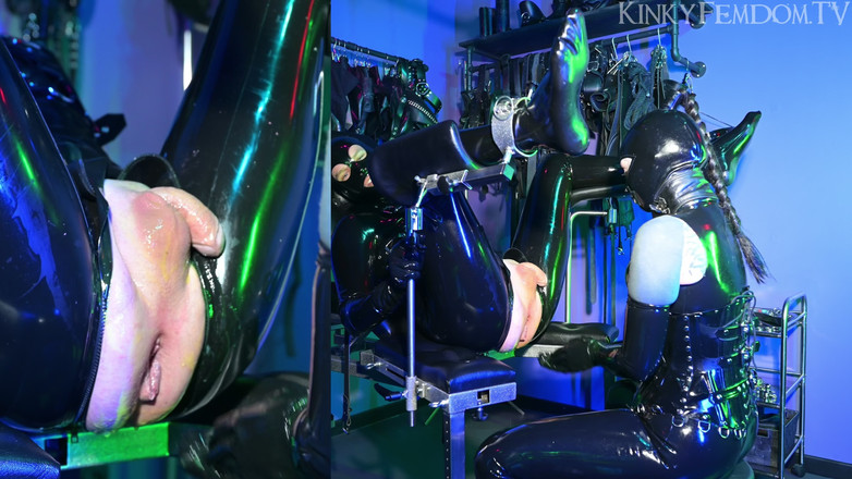 KinkyFemdomTV: Двойной анальный фистинг для госпожи Lunatika Maz Morbid тяжелой резиновой Dolly
