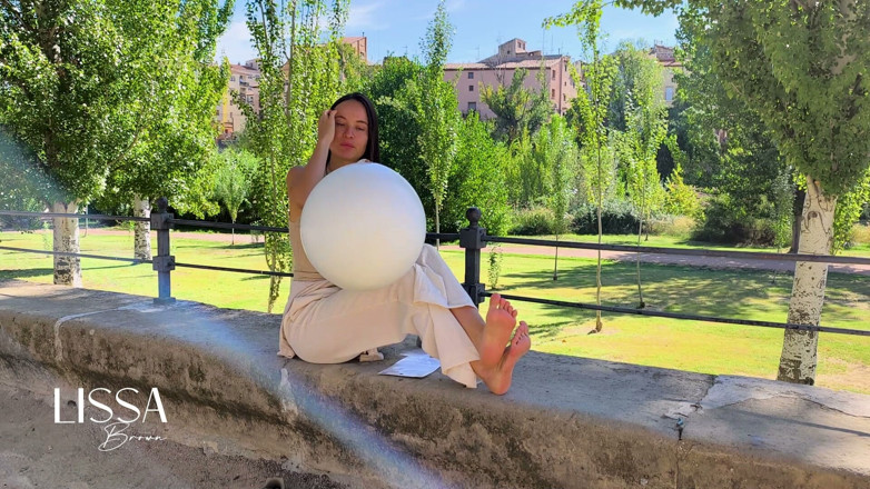 Lissa Brown: Inflating and Popping Them with Bare Feet Outdoors