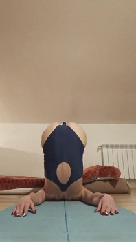 naked yoga with a DILDO