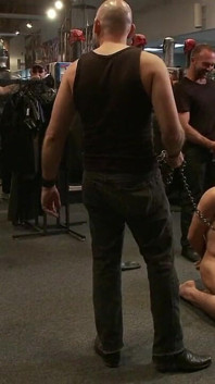 Ripped Boy Gets His Hole Shocked and Filled at Mr. S Leather Store.