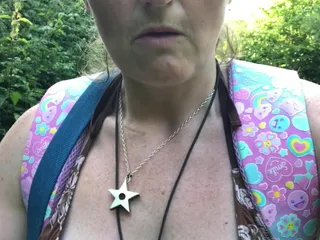 Riskiest Video yet! Sniffing and Sucking by Smelly Pussy Fingers with My Tits Out and Flashing Bushy Pussy