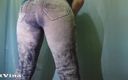 Wet Vina: 큰 섹시한 엉덩이의 청바지 바지를 입고 오줌 싸기
