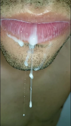 Wytrysk w moich ustach, Baw się swoją spermą i połykać go, Sexy, Femboy, Trans, Gej niegrzeczny, Język, Sloopy, Sześć paczek, Fitness nastolatka