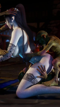 3D Huge Boobs Slut MILF Got Fucked by Monsters