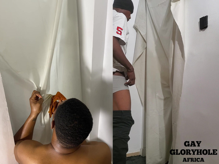 Gay Gloryhole Africa: Prosty chłopak wymyka się z domu na szybki gloryhole ssie...