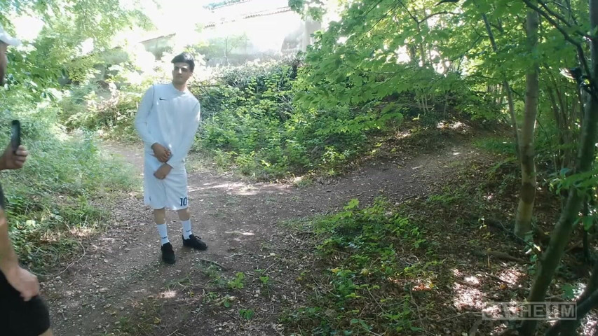 Arab Teen Migrant Jerks off in the Forest After Football Training (GAYheim)