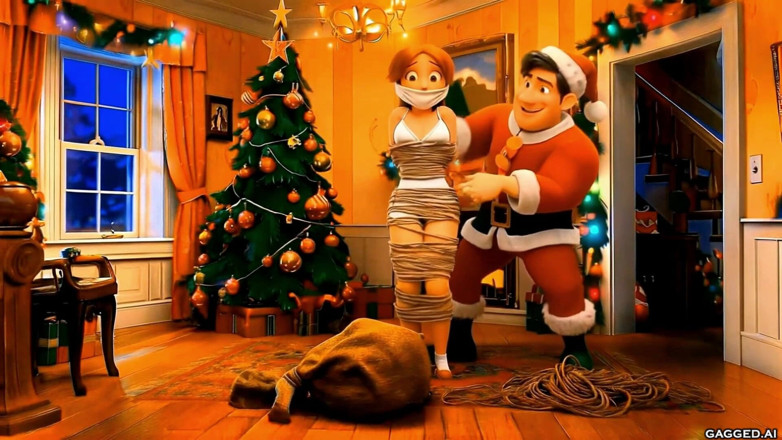 Gagged AI Cartoons: Fosta lui iubită de Crăciun