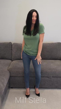 Jeans, Tee & Black Hair