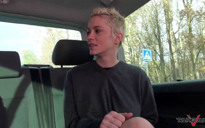 Sex addict chick gets the best fuck of her life in the van