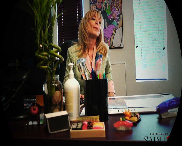 SaintPorn: Nina Hartley and Pepper Kester Have Hot Lesbian Office Sex