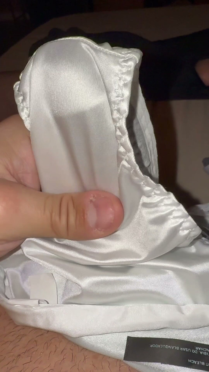 Bigbrook45: White Silky Panties Getting Drenched