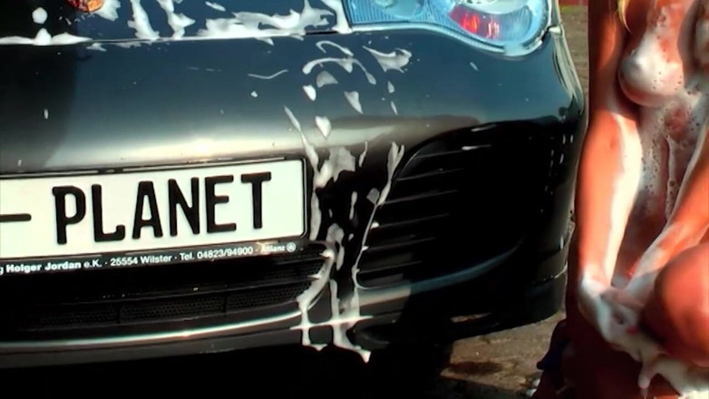 Erotic Planet X: Jasmine la Rouge - car cleaning erotic