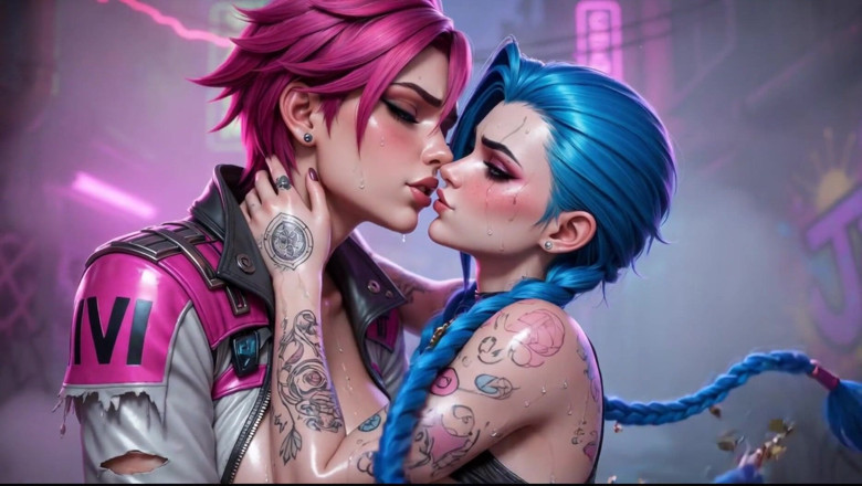 Ianimedia: Jinx Wet Tease Compilation Big Tits and Ahegao Full