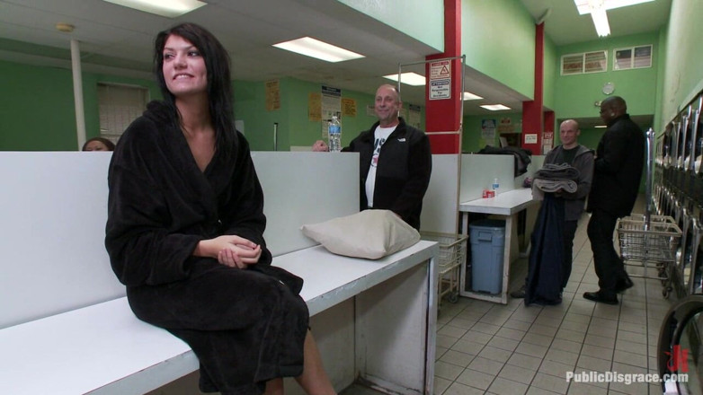 Public Disgrace by Kink: Filthy Whore Fucked at the Laundromat