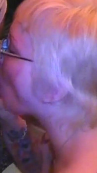 Gangbang and Sperm Orgy for This Tattooed Blonde MILF