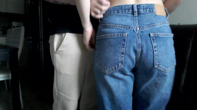 MagicStas: Amateur Fucking and Figerring Girlfriend with Blue Jeans