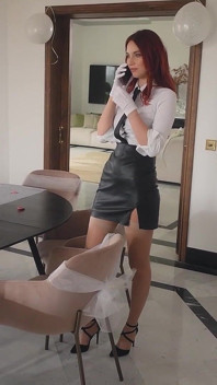 搞砸出轨女友 leya desantis 肮脏的红发女服务员