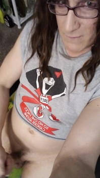 Cute Sissy Jerks off in the Home Office