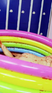 Sexy and hot play with their bodies in the pool