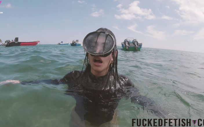 Fucked fetish: Карибское море получает богиня с игрой с дыханием в маске, дайвинг в стеклянном