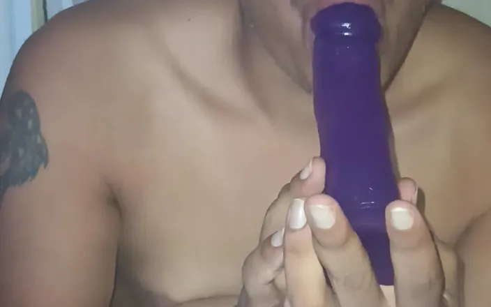 Solo content: Showing My Dick Sucking Skills on a Dildo