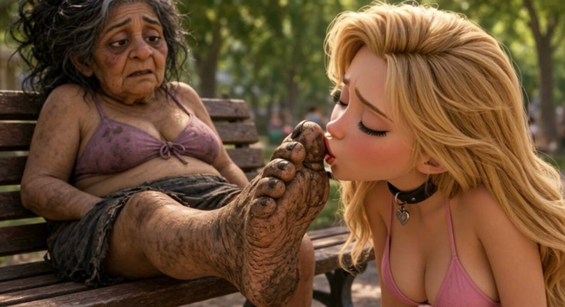 YOUR BEST FANTASY: Woman Worships and Cleans Dirty Street Feet with Her Tongue