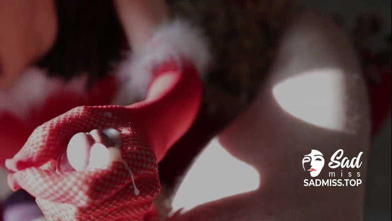 Sad Miss: Slim Asian Teen Seduces Her Lover with Stockings &amp; Toys Before...