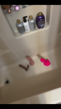 Washing the dildos