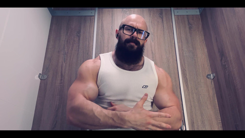 Mister Stone: Pec God. Listen to My Hard Breathing and Look at...