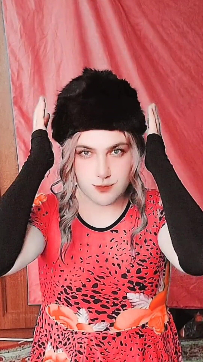 Kitty_Cross: Baculatá bílá lady boy velký zadek Shemale velký zadek Sissy...