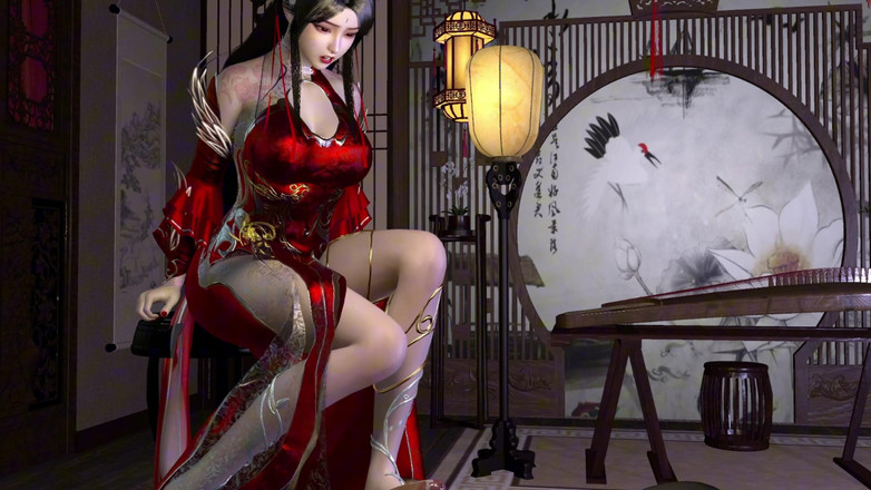 Why fuck so hard: 3D roztomilá asijská holka v sexy šatech ošukaná tlustým čůrákem