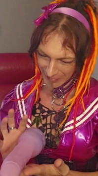 Jasmine Dlight Deepthroats Her Own Cock