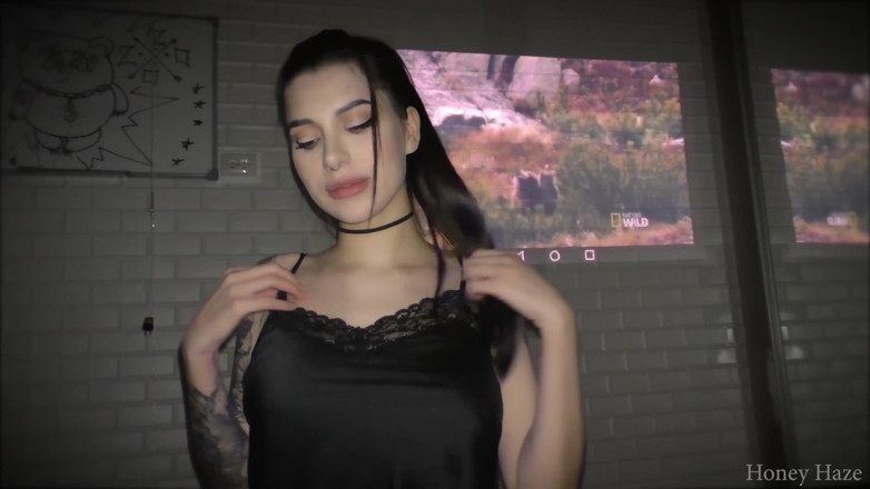 Honey Haze: Step Sister Deepthroats Me Instead of Watching a Movie. Honey...