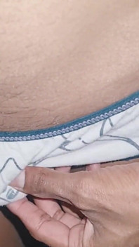 Horny Indian Sissy Boy Cumming While Wearing His Step Sister's Cute Panties