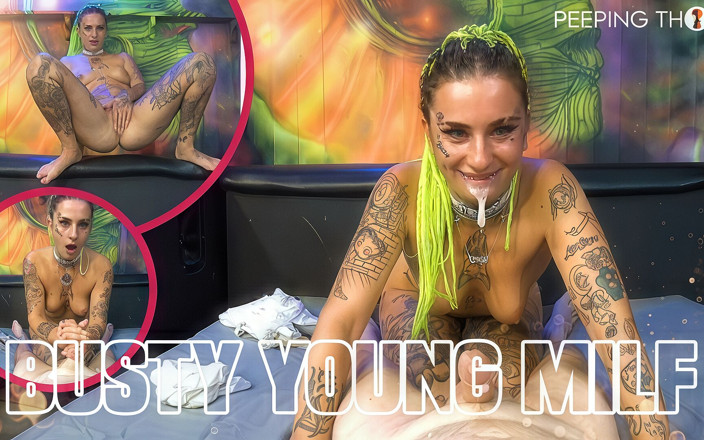 PeepingThom: Tattooed Temptress Blazy Gets a Huge Mouthful - Dutch Girl Loves...