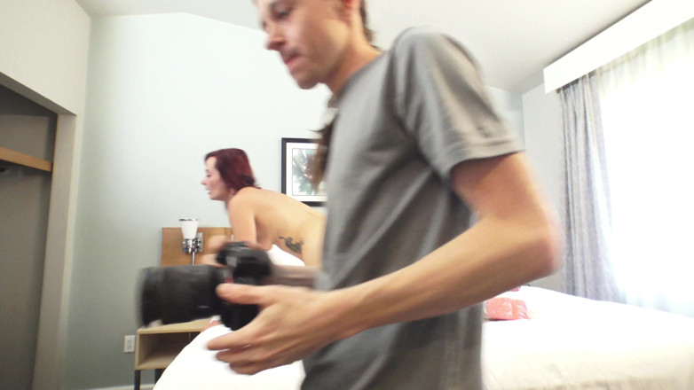 Conor Coxxx: Bts Blowjob Scene with Petite Redhead Teen Madi Collins