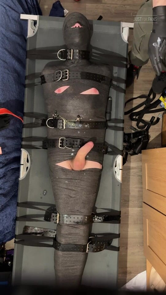 Inmate Cody and SubEdgeX: Twink Completely Mummified and Edged, part 2