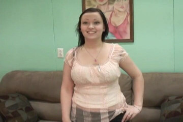 Radical: Casting brunette with big natural tits