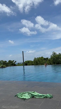Teasing at the Pool in Micro Bikini, Swimming
