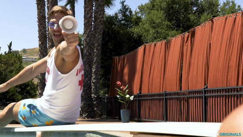 Next Door Studios: NextDoorStudios - Sexy stranger barebacks lifeguard for saving his life