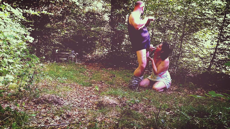 Toilet Mommy: Milf slut training in forest