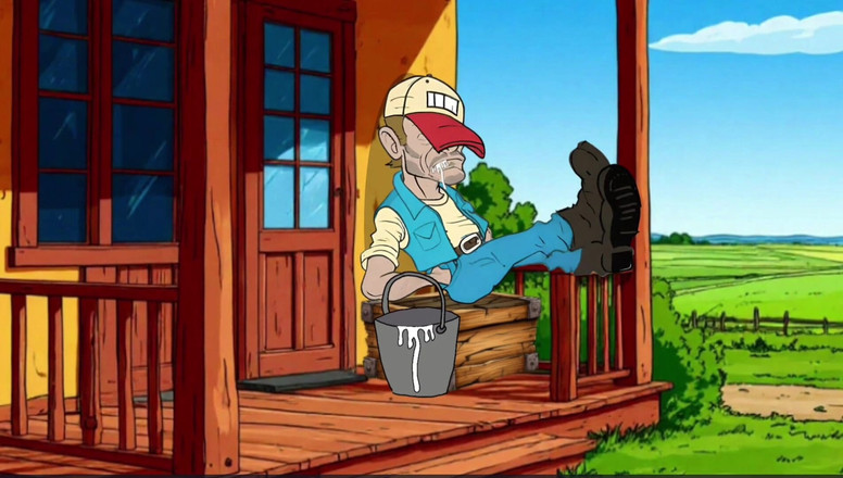 Octopussy Lovers Club: Rednecks Vrouw. Tekenfilm. Animatie