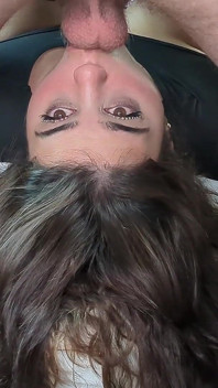 Upside Down Throat-pounding & a Messy Throat-pie