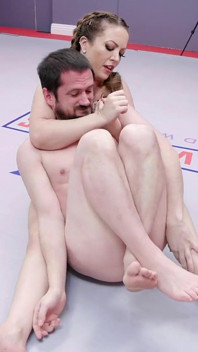 Carmen Valentina Vs Slave Fluffy Mixed Wrestling