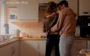 Max &amp; Annika: Împăcare în bucătărie cu sărutări și futai cu degetele - sora vitregă senzuală...