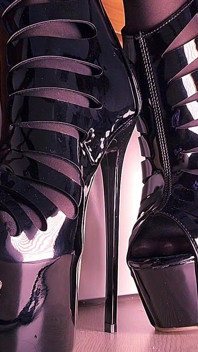 Nylon Feet High Heels