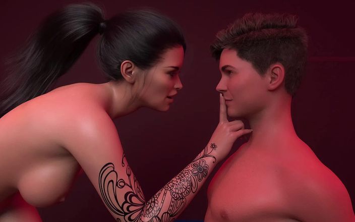 3D cartoon porn: College Kings 39 - sexo com cetim em um quarto privado